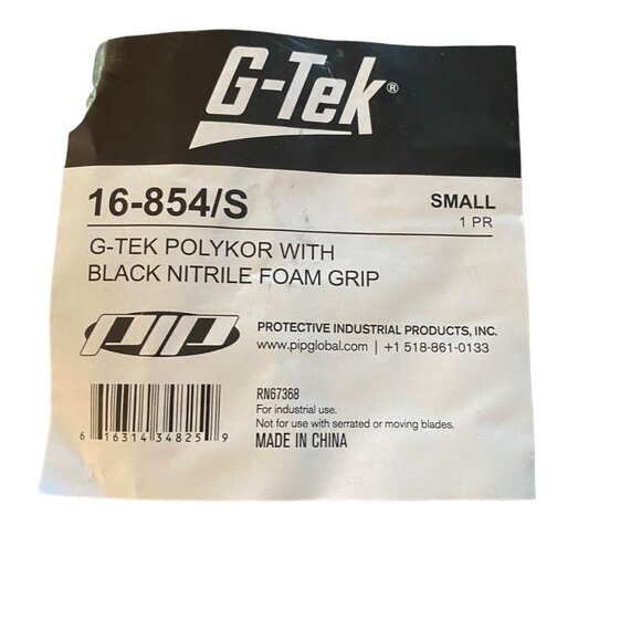 G-Tek Polykor Gloves Black Nitrile Foam Grip Small Industrial Protective NEW - Picture 2 of 5